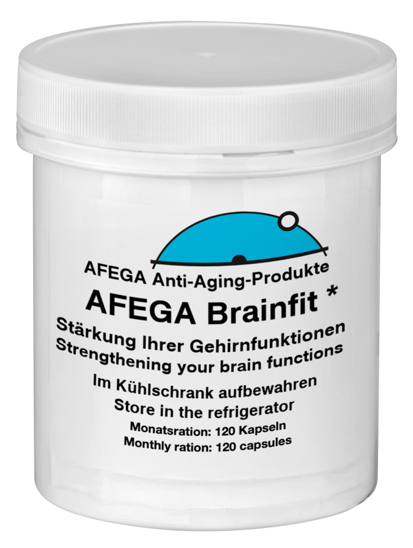 AFEGA® Brainfit * - Prophylaxe (40+) gegen Vergesslichkeit und nachlassende verbale Kompetenz (120 Kapseln zu je 500 mg)