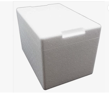 Styrofoam cool box for air freight - minimum order value: EUR 350