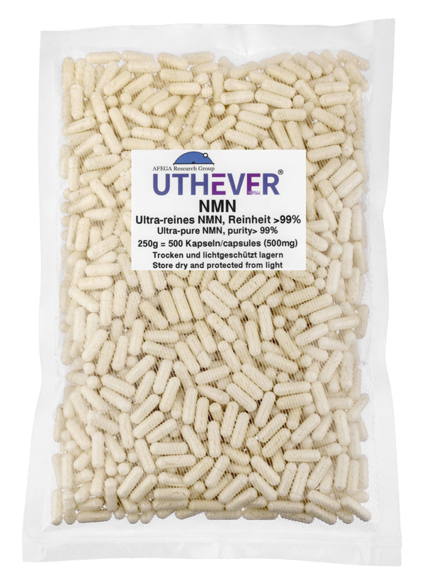 250g de pó UTHEVER® NMN em cápsulas de 500 mg