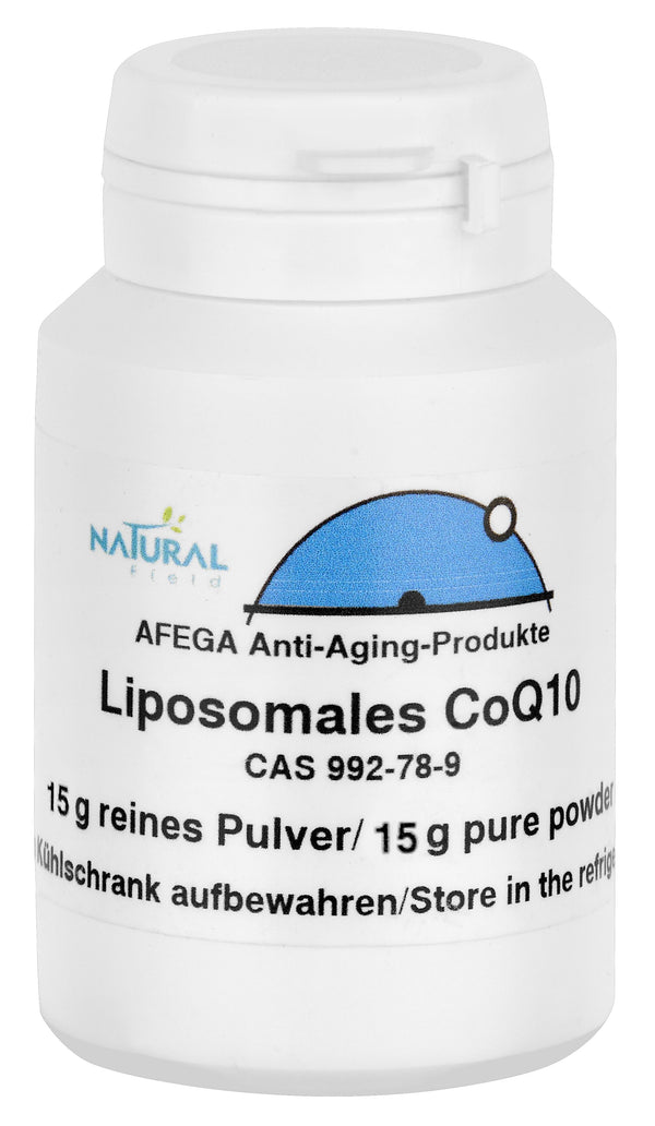 Pó lipossomal de coenzima AFEGA® Q10 - 15g de pó puro (Relação preço-desempenho imbatível)